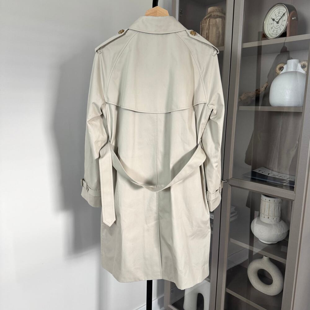 Burberry Double Breasted Stone Belted Trench Coat UK 8 NEW Hillington Nova Check - Picture 4 of 6